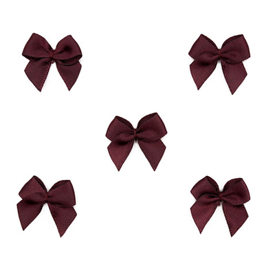 Бантики пришивные 26 мм, Arta, 076 сливовое вино, 20 шт