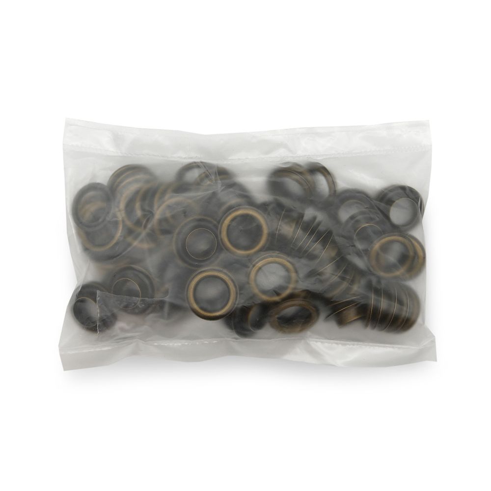 Люверсы металл ⌀11.0 мм (внутр.), латунь, 50 шт, BIG