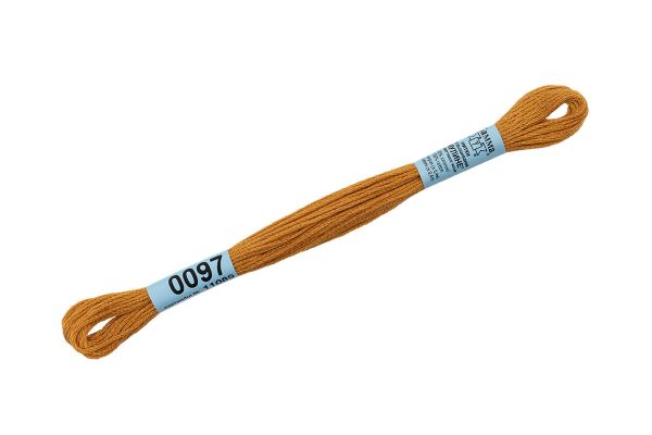 Мулине Gamma 100% хлопок, цв.0097 золотисто-коричневый, 24 мотка по 8 метров