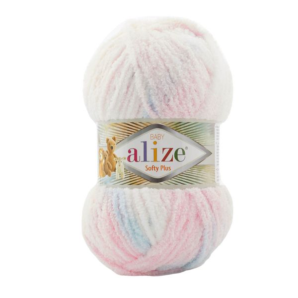 Пряжа Alize (Ализе) Softy Plus / уп.5 мот. по 100 г, 120 м, 5864 секционный