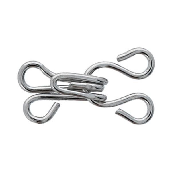 Крючки пришивные 12 мм, 24 шт, никель, Gamma HE-0