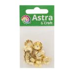 Шапочка для бусин 4AR209, 13мм 30 шт/упак, Astra&Craft (Светлое золото)