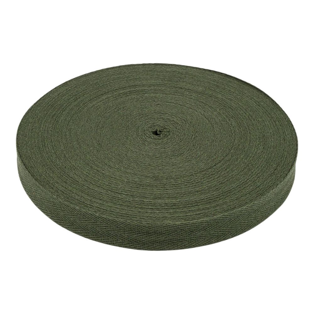 Тесьма (лента) киперная (100 х/б) 20 мм / 45.72 метра, 22 зеленый хаки, 6190-2026