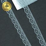 Кружево отделочное в стиле "трикотаж" 12 мм 150-2, цв.06 серый, 9.14м