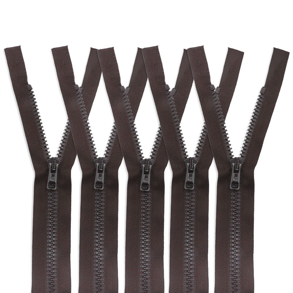 Молния трактор Arta Т6 (6 мм) 1 зам., разъем., 60 см, цв. 068 т.коричневый, уп.5 шт