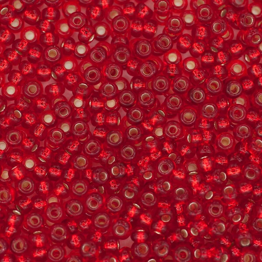 Бисер Preciosa прозрачный, серебряный центр 10/0 (2.3 мм), 100 г (5х20 г), цв. 97070