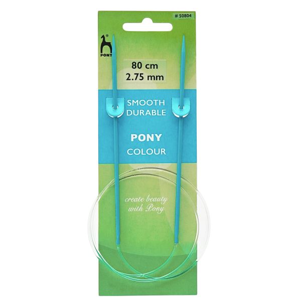 Спицы круговые Pony Colour ⌀2.75 мм, 80 см, алюминий, 50804