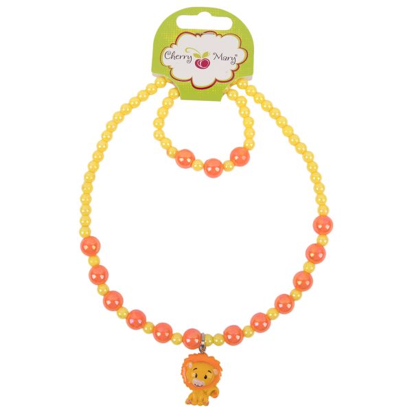 Набор детской бижутерии, 10 шт, №08 львёнок, Cherry Mary J3004
