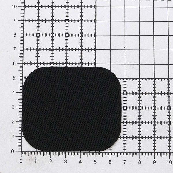 Термозаплатка, ткань, 57х67мм (черный (black)), AZ01, 10 шт