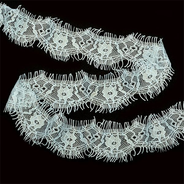 Кружево шантильи (реснички) диз.TY 75637 шир.40мм цв.183 голубой уп.30м (по 3м), Kruzhevo