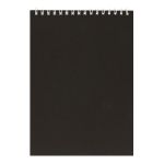 Скетчпад с черной бумагой 120 г/м², А5 Аква-колор Изостудия 14х20 см, на спирали 20 л