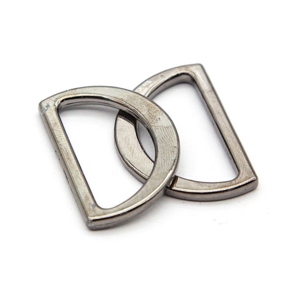 Полукольцо литое металл внутр. 25 мм (внешн. 30х20 мм), 2 шт, Hobby&Pro, чер.никель