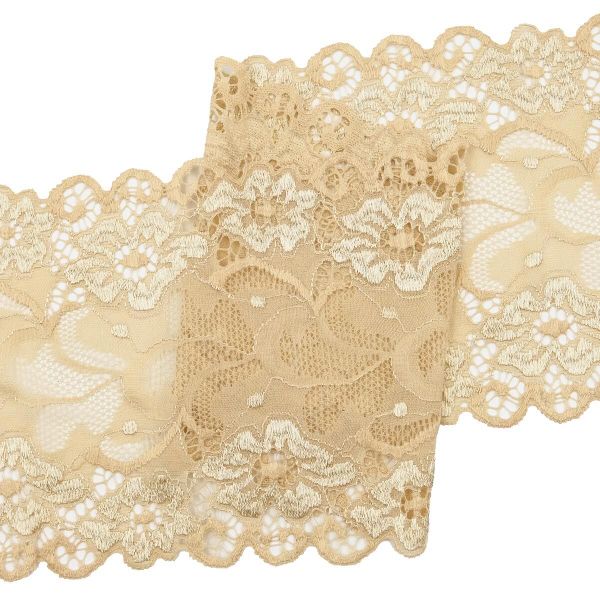Кружево бельевое эластичное 150 мм / 13.72 м, цв. C180 телесный