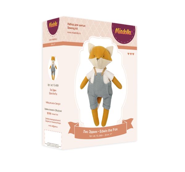 Набор для шитья игрушки Лис Эдвин 28 см, Miadolla FL-0404