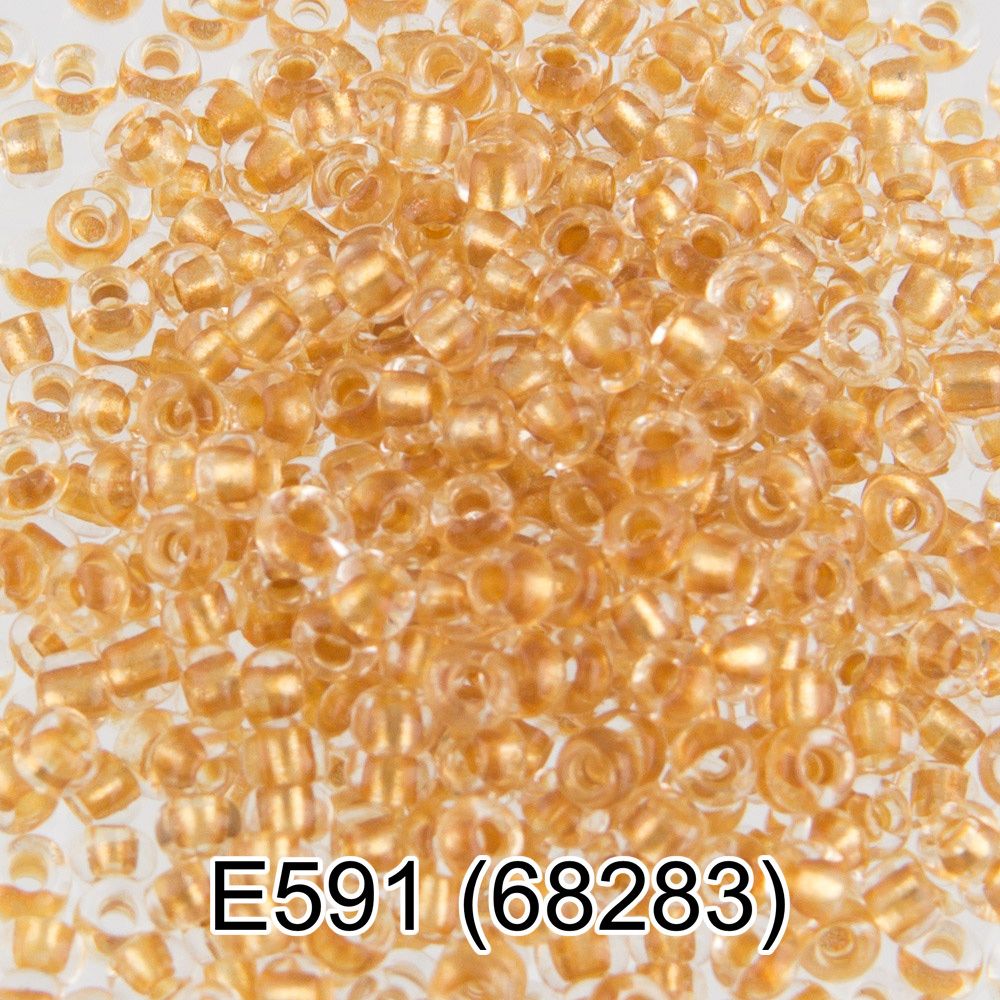 Бисер Preciosa круглый 10/0, 2.3 мм, 50 г, 1-й сорт. Е591 золотистый, 68283, круглый 5
