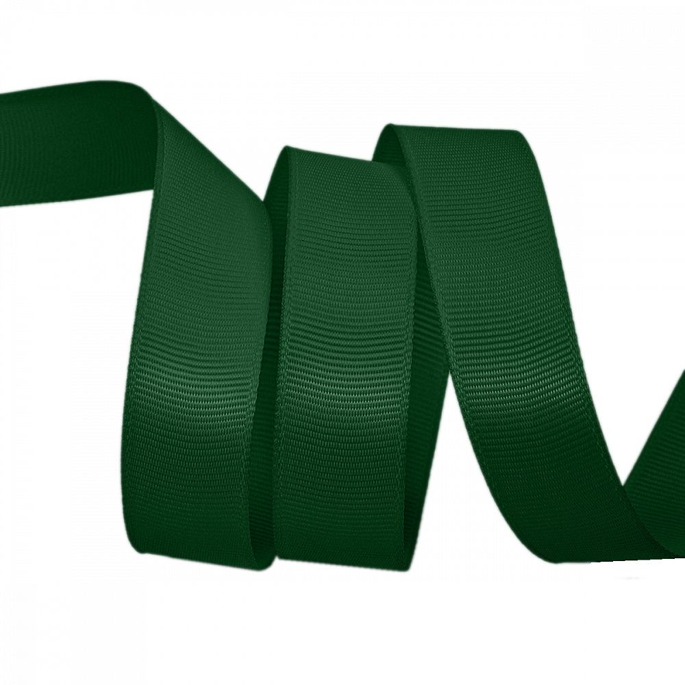 Лента репсовая (в рубчик) 20.0 мм / 22.8±1 метра, 587 т.зеленый, Magic4Hobby