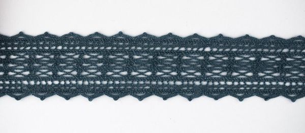 Кружево вязаное (тесьма) 21 мм, цв.серый, Alfa, 25 метров, AF-379-072