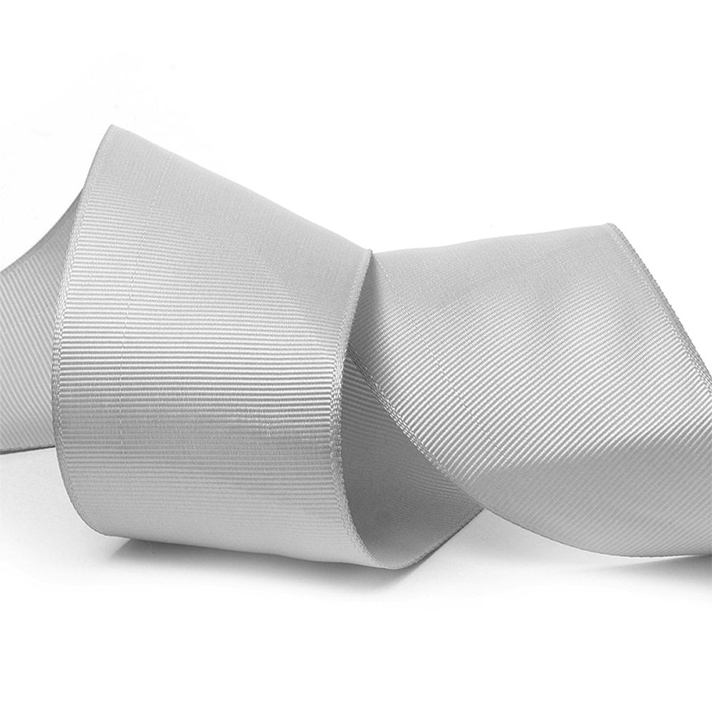 Лента репсовая (в рубчик) 50.0 мм / 22.8±1 метра, 007 св.серый, Magic4Hobby