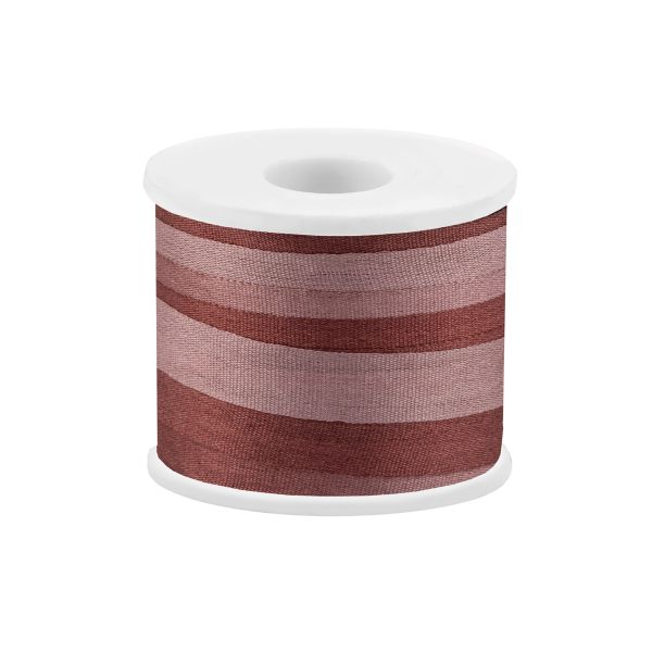 Лента (тесьма) шелковая 7.0 мм / 45.5±0.5 метров, M048 коричневый/т. коричневый, Gamma SRM-7