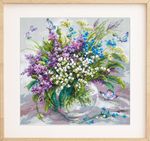 Набор для вышивания нитками Чудесная игла, Ласковый май 32х32 см