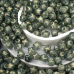 Бусины акрил 12.5х11х10.6 мм, 500 г, дымка, золот. шиммером звезда, AD009 оливковый, (7748706)7557 , Astra&Craft