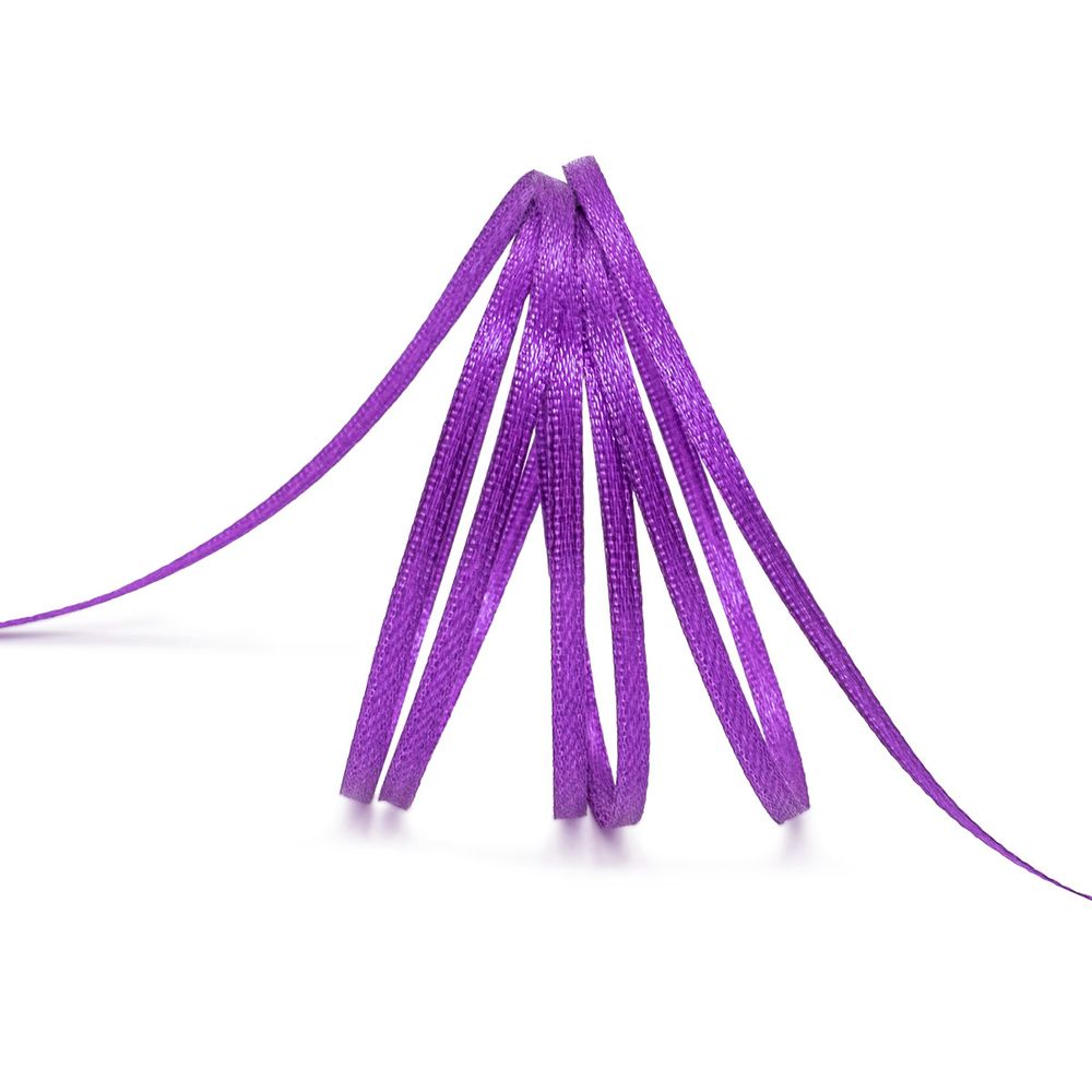 Лента атласная 2-сторонняя 3.0 мм / 100±2 метров, (170 фиолетовый), Globus