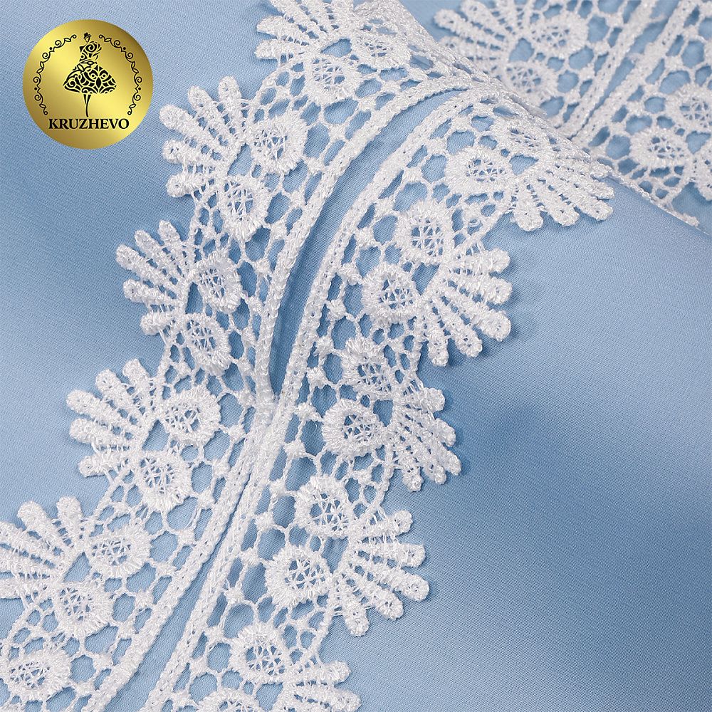 Кружево гипюр (плетёное) 38 мм, TBY.C01330B, теплый белый, 13.71м, Kruzhevo