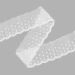 Кружево шитьё х/б 69 мм / 3.4 метра, цвет белоснежный