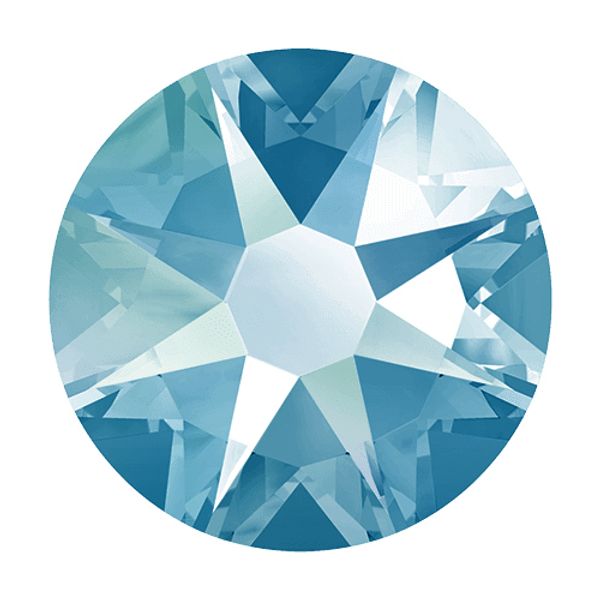 Стразы термоклеевые Xirius 8+8 граней (3,8-4,0 мм) HF16-11 цв. Aquamarine, уп. 100 шт