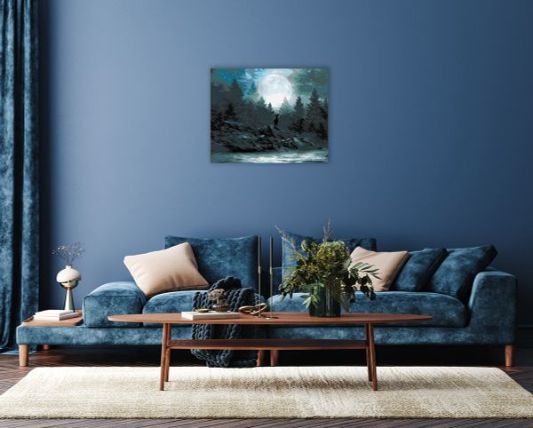 Картина по номерам Фрея, Таинственная луна, 50х40 см