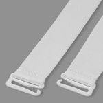 Бретели для бюстгальтера регулируемые 20 мм, 23-45 см, белый, 1 пара, UDART01