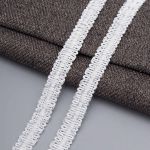 Тесьма отделочная вязаная 10 мм / 10 метров, рис 9254, белый/серебро, С3729г17/1