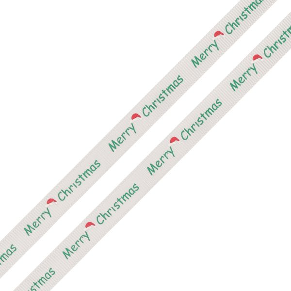 Лента репсовая (в рубчик) 10.0 мм, 3м, Merry Christmas