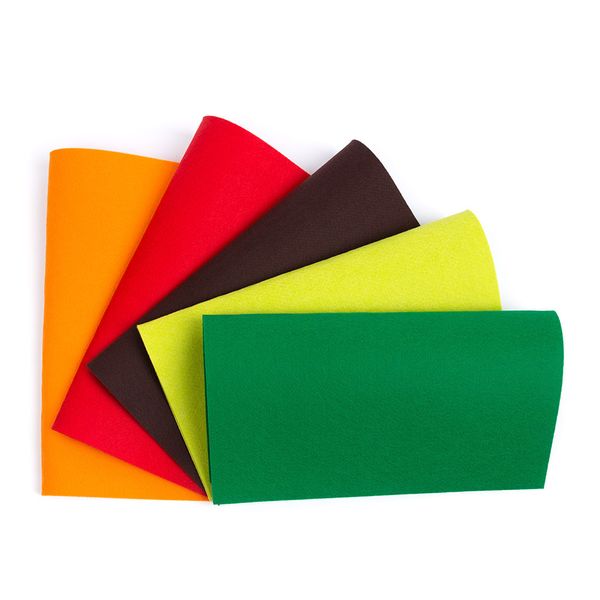 Фетр листовой мягкий 1.5 мм, 27х30 см, 5 шт, ассорти 2, Gamma FKS15-27/30