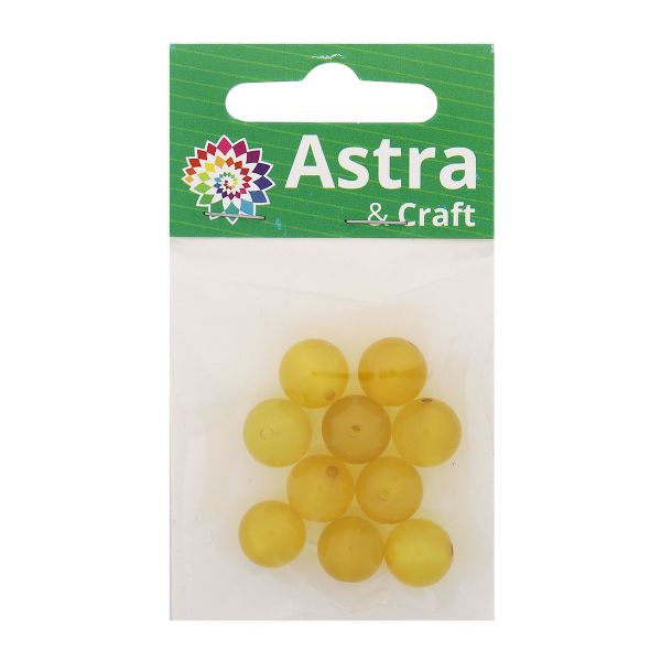 Бусины натуральный камень арагонит 10 мм, 10 шт в упак, Астра