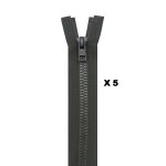 Молния трактор Arta Т6 (6 мм) 1 зам., разъем., 40 см, (2076), A237 т.хаки, НОВЫЙ МАТОВЫЙ ЗАМОК, уп.5 штук