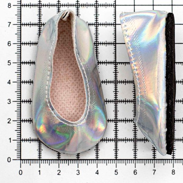 Туфельки 7х4х3см, пара (серебряный), DSS8261