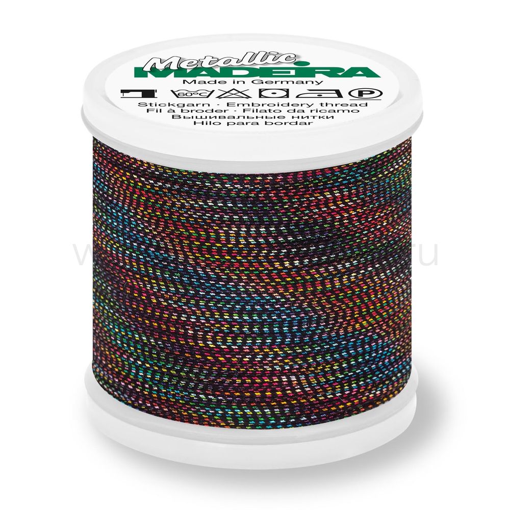 Нитки вышивальные металлизированные Madeira Metallic №40, 200 м, цв. 481, 9842, 5 катушек