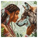 Набор для вышивания нитками LetiStitch L9948, Связь душ 29х29см