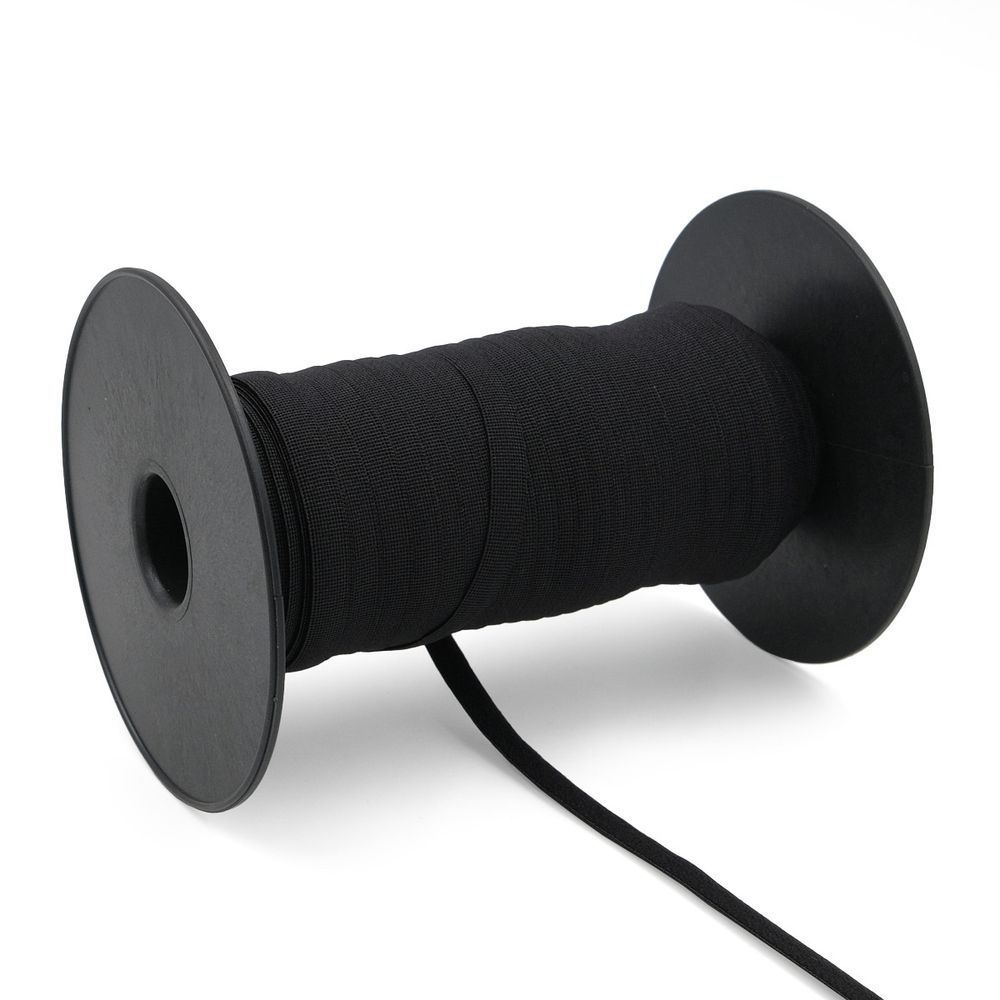 Резинка бельевая (бретелечная) матовая 8.0 мм / 50 метров, черный, (МL195.008)