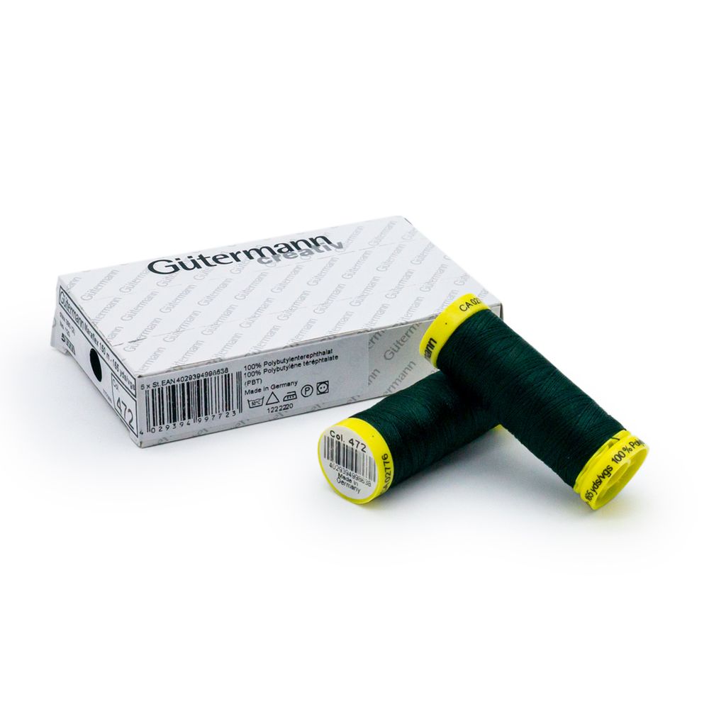 Нитки для трикотажа Gutermann Maraflex, 150м, 472 т.бутылочный, 5 катушек