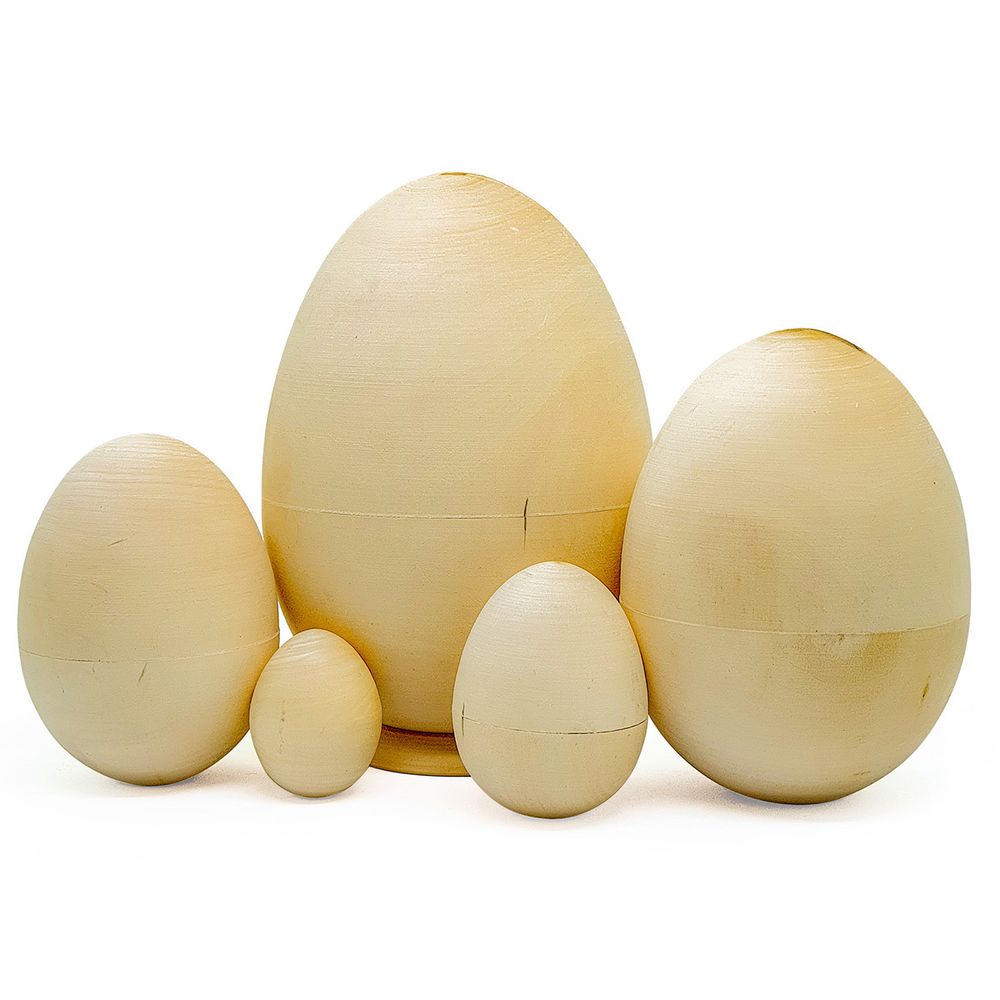 Заготовка деревянная Яйцо разборное, 10х10х15 см, 5 шт, липа, Creative