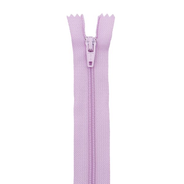 Молния спираль (витая) брючная Т3 (3 мм) 1 зам., н/раз., 20 см, автомат, сирень авт. 20 см, ГР, 30110, 10 шт