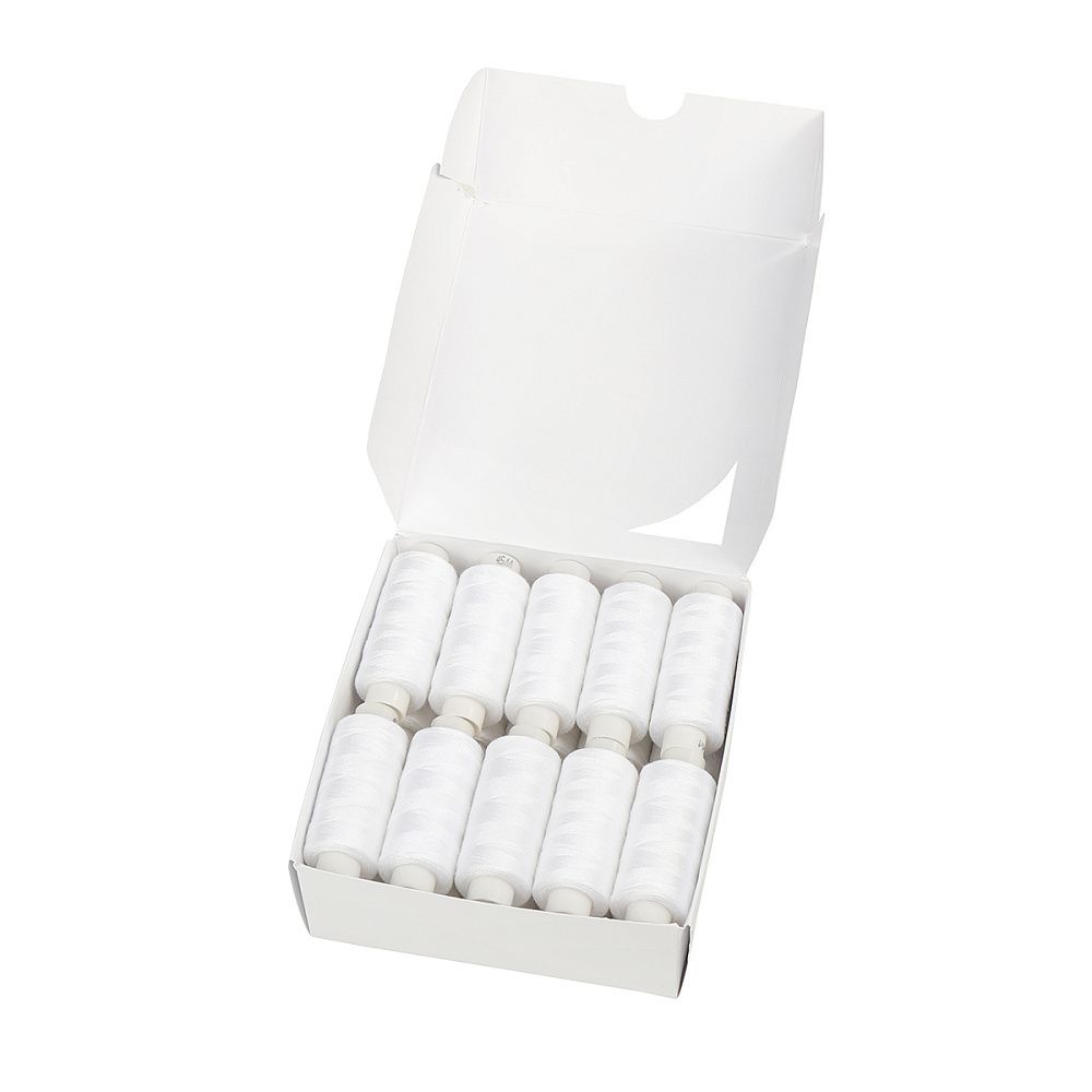 Нитки армированные ПНК им.Кирова 45ЛЛ, бытовые, 200 м / 20 кат., 0101 белый