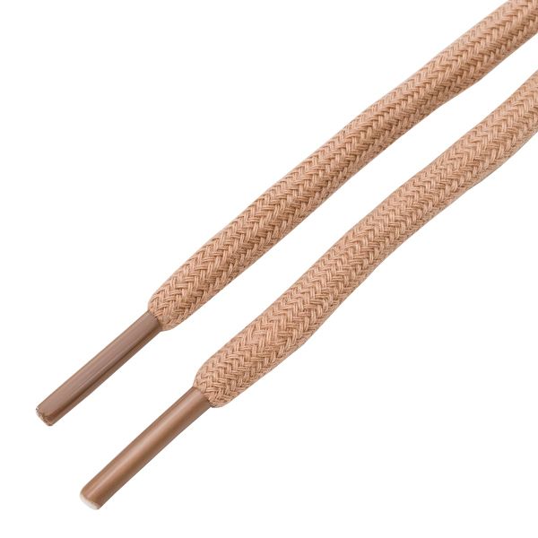 Шнурки круглые с металлическим наконечником ⌀5.0 мм / 130 см, 100 шт, 36 коричневый