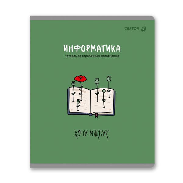 Тетрадь со справочным материалом Большая перемена, выбор.лак, A5 48 л. на скобе 65 г/м², белизна 100% 10 шт клетка, 01819 Большая перемена Информатика, Светоч Т280
