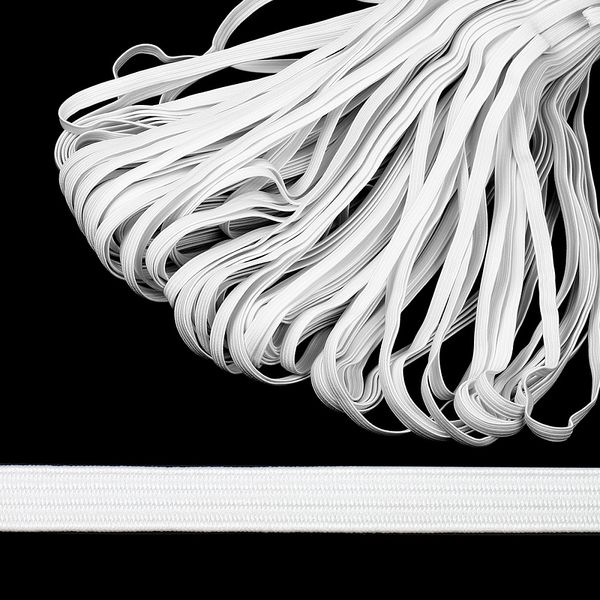 Резинка бельевая (стандартная) 8.0 мм / 100 метров, белый