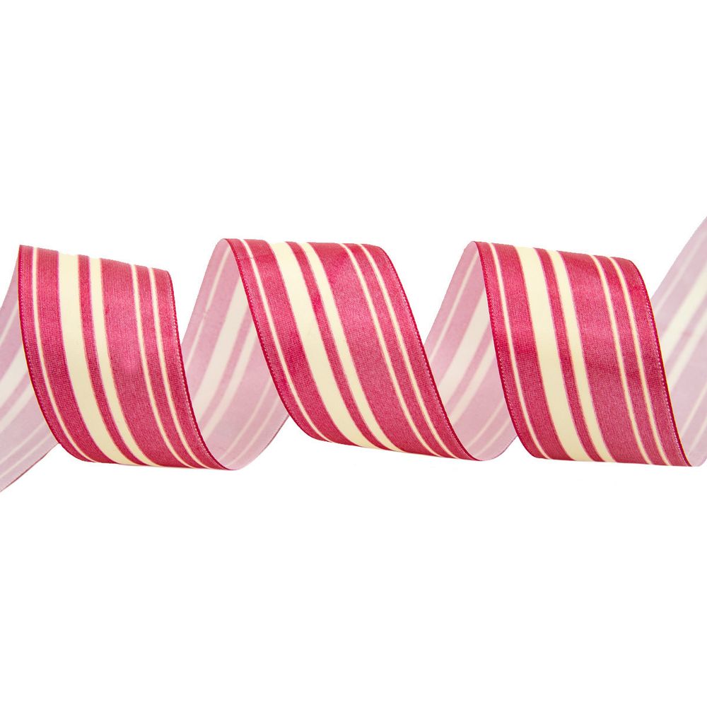 Лента атласная с рисунком 45.0 мм / 22.5±1 метров, Горизонталь, красный, Globus