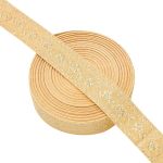 Лента (тесьма) жаккардовая 32.0 мм / 25±1 метров, с метанитом рис. 9842, желтый/золото, С3104Г17