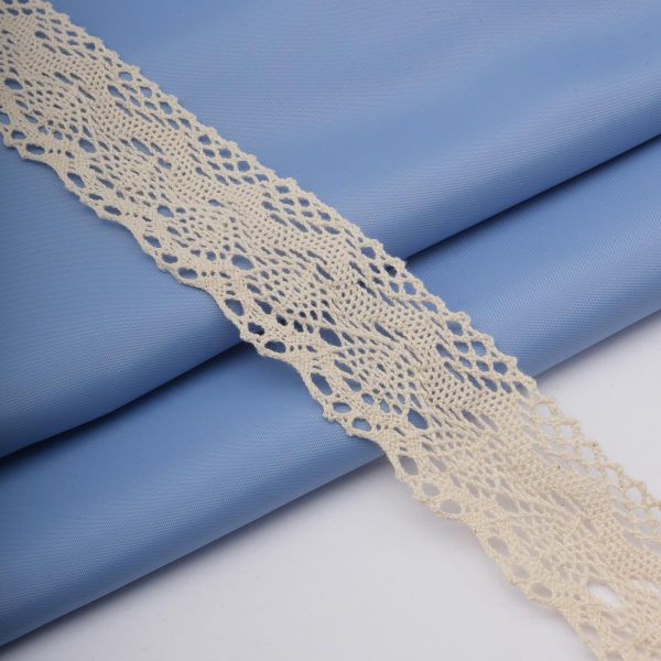 Кружево вязаное (тесьма) 38 мм / 25 метров, рис.38.01.054 (суровый), С3749Г17